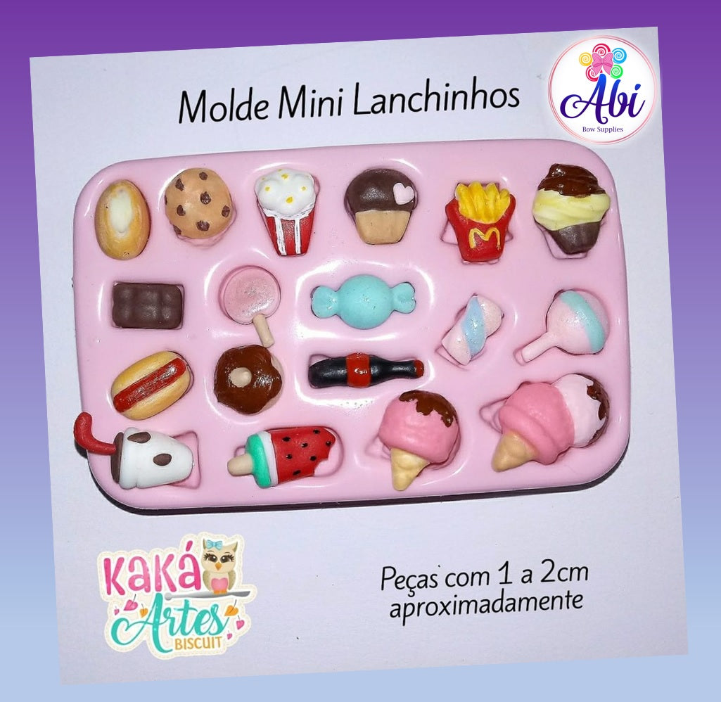 Molde de Silicon Mini Lanchinhos Kaka Artes