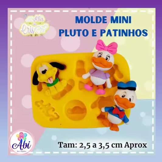 Molde de Silicon Mini Pluto e Patinhos AC