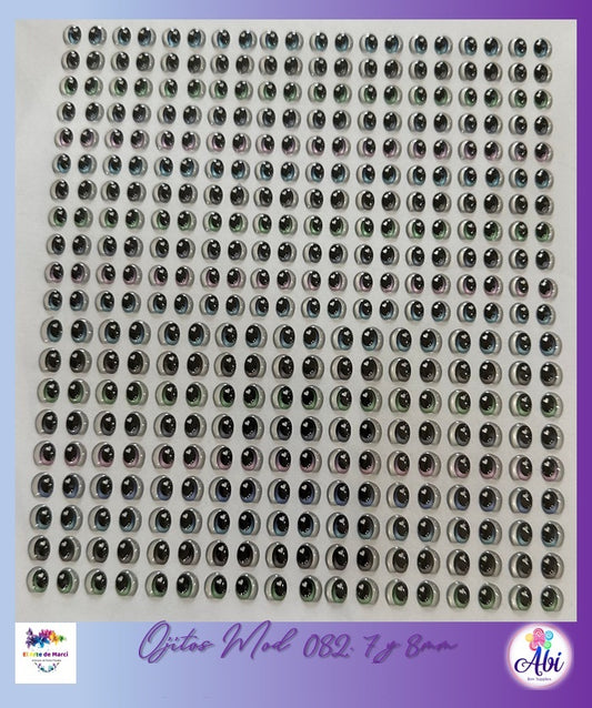 Planilla Ojos 3D Mod. 82, 7 y 8mm  EAM