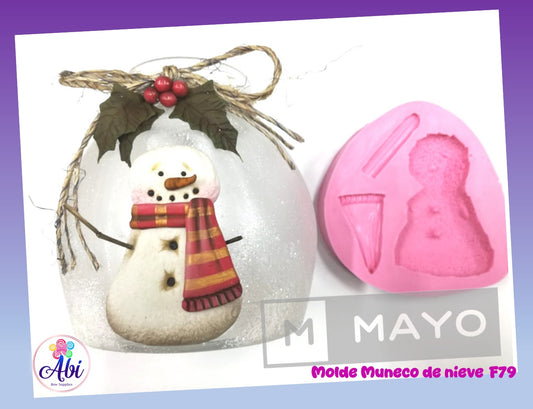 Molde de Silicon Muneco de Nieve F79 Mayo Manualidades