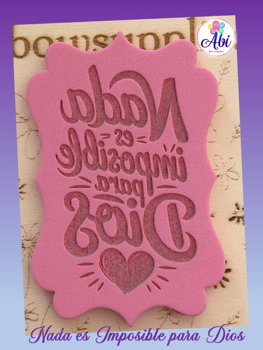 Sello de Relieve "Nada es imposible para Dios"