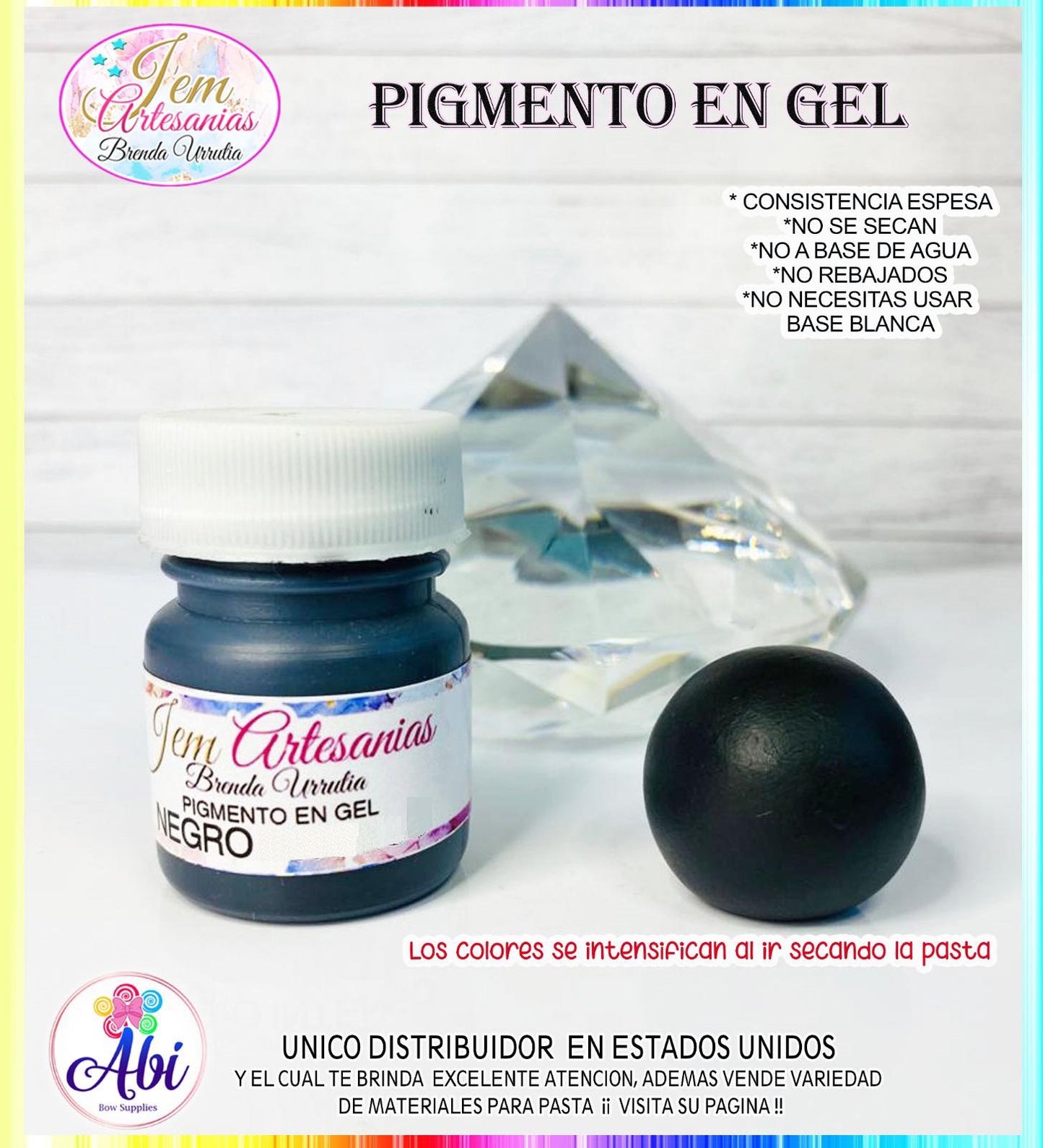 Pigmento en Gel color Negro BU