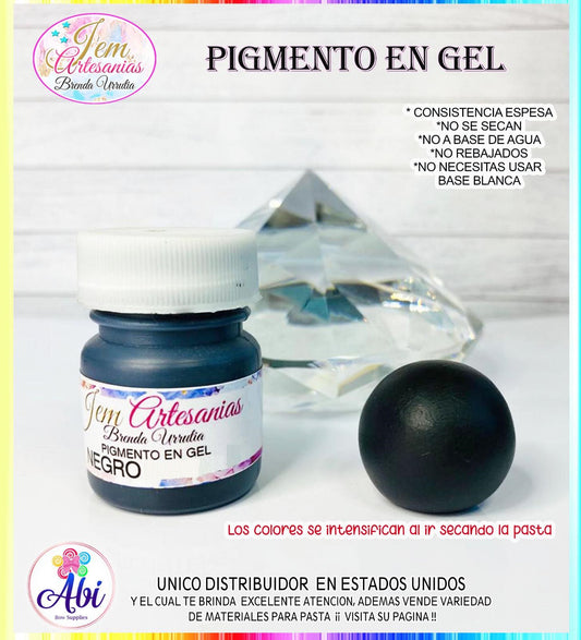 Pigmento en Gel color Negro BU