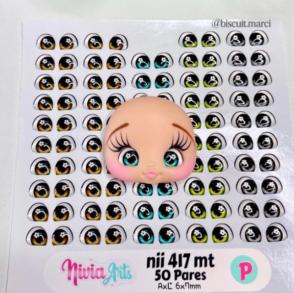 Ojitos Resinados Nivia Arts Mod nii 417 mt