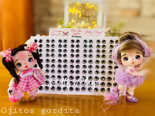 Ojitos Resinados No. 36 Gordita Mix. Eris Gonzalez/Pretty Clays