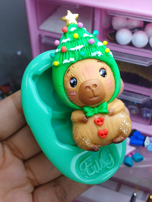 Ojitos Resinados No. 97 Capibara Mix. Eris Gonzalez