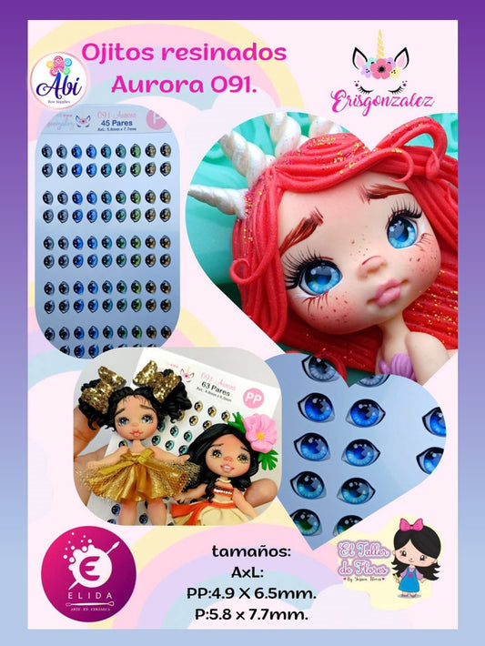 Ojitos Resinados No. 91 Aurora. Eris Gonzalez
