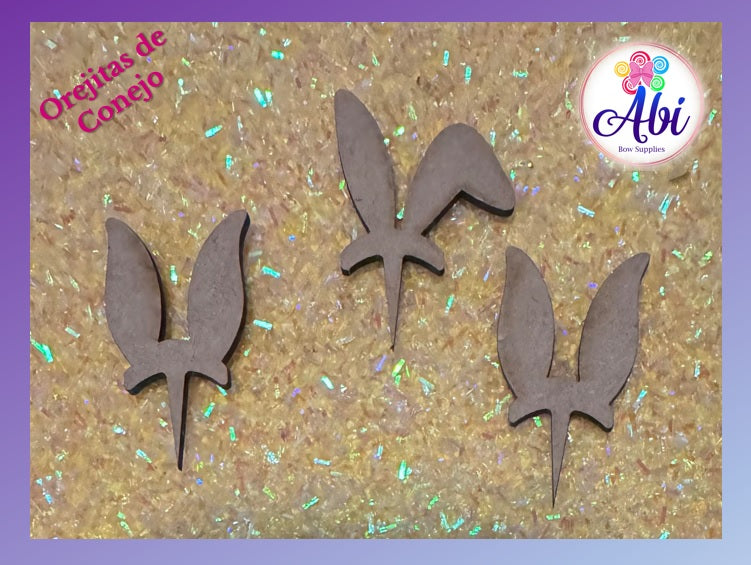 Accesorios para Decoracion en MDF, Orejitas de Conejo