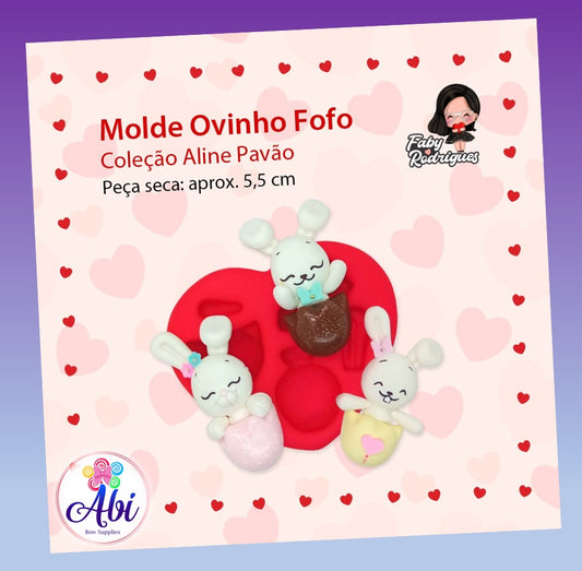 Molde de Silicon Ovinho Fofo. Faby Rodrigues