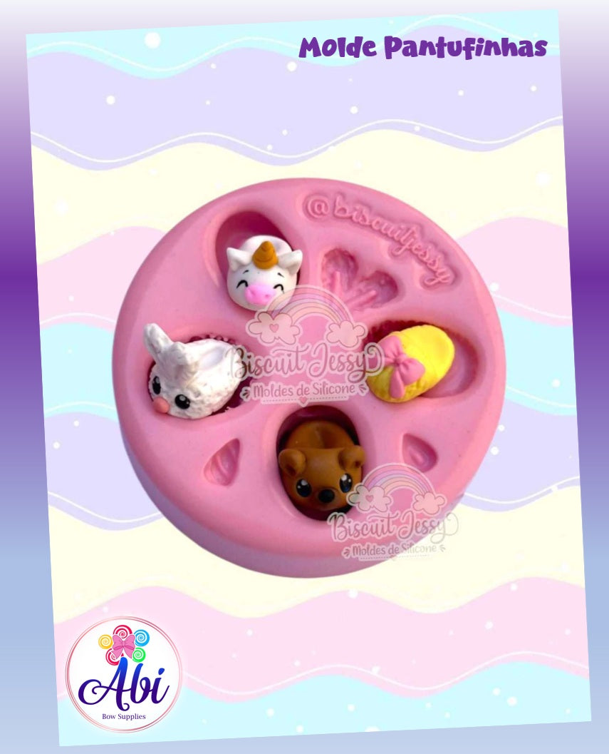Molde de Silicon Pantufinhas. Biscuit Jessy