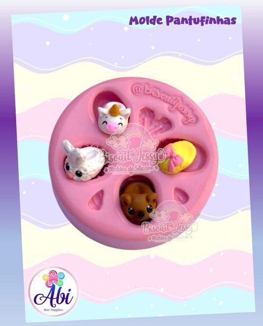 Molde de Silicon Pantufinhas. Biscuit Jessy
