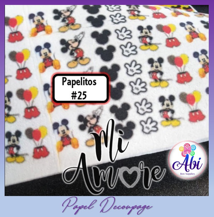 Papel Decoupage Mod. 25 Ratón Micky