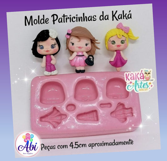 Molde de Silicon Patricinhas da Kaka.