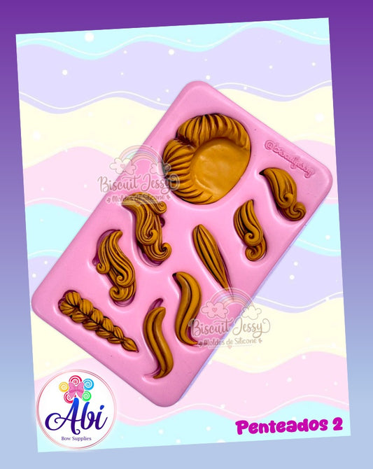 Molde de Silicon Penteados 2. Biscuit Jessy