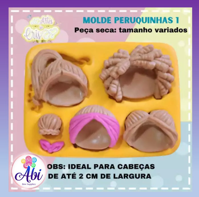 Molde de Silicon Peruquinhas 1 AC