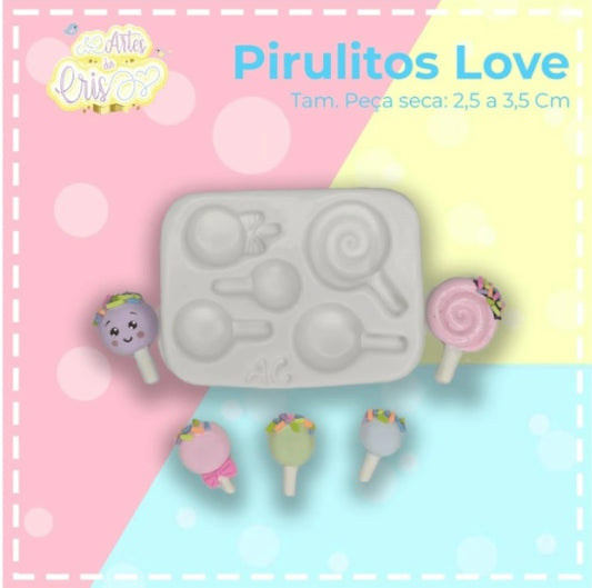 Molde de Silicon Pirulitos Love AC