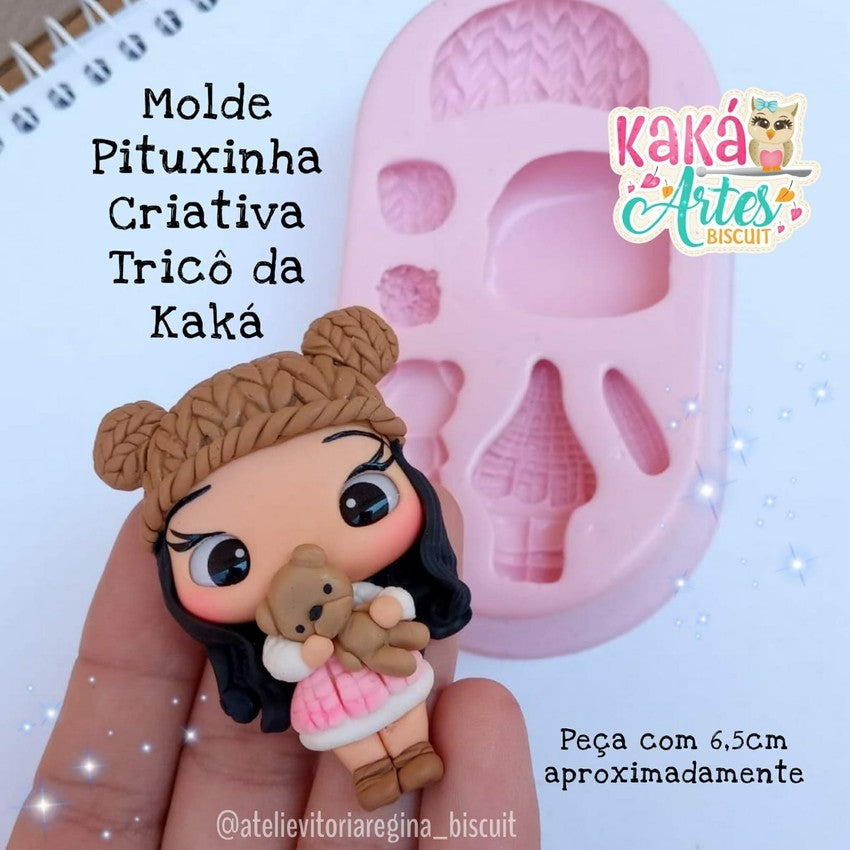 Molde de Silicon Pituxinha Criativa Trico da Kaka