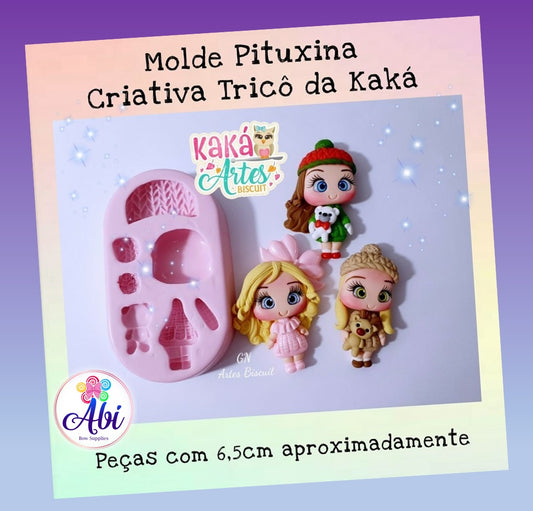 Molde de Silicon Pituxinha Criativa Trico da Kaka