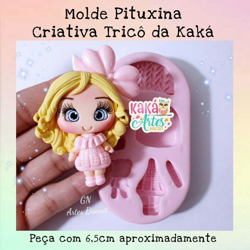 Molde de Silicon Pituxinha Criativa Trico da Kaka