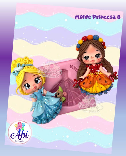 Molde de Silicon Princesa 8. Biscuit Jessy