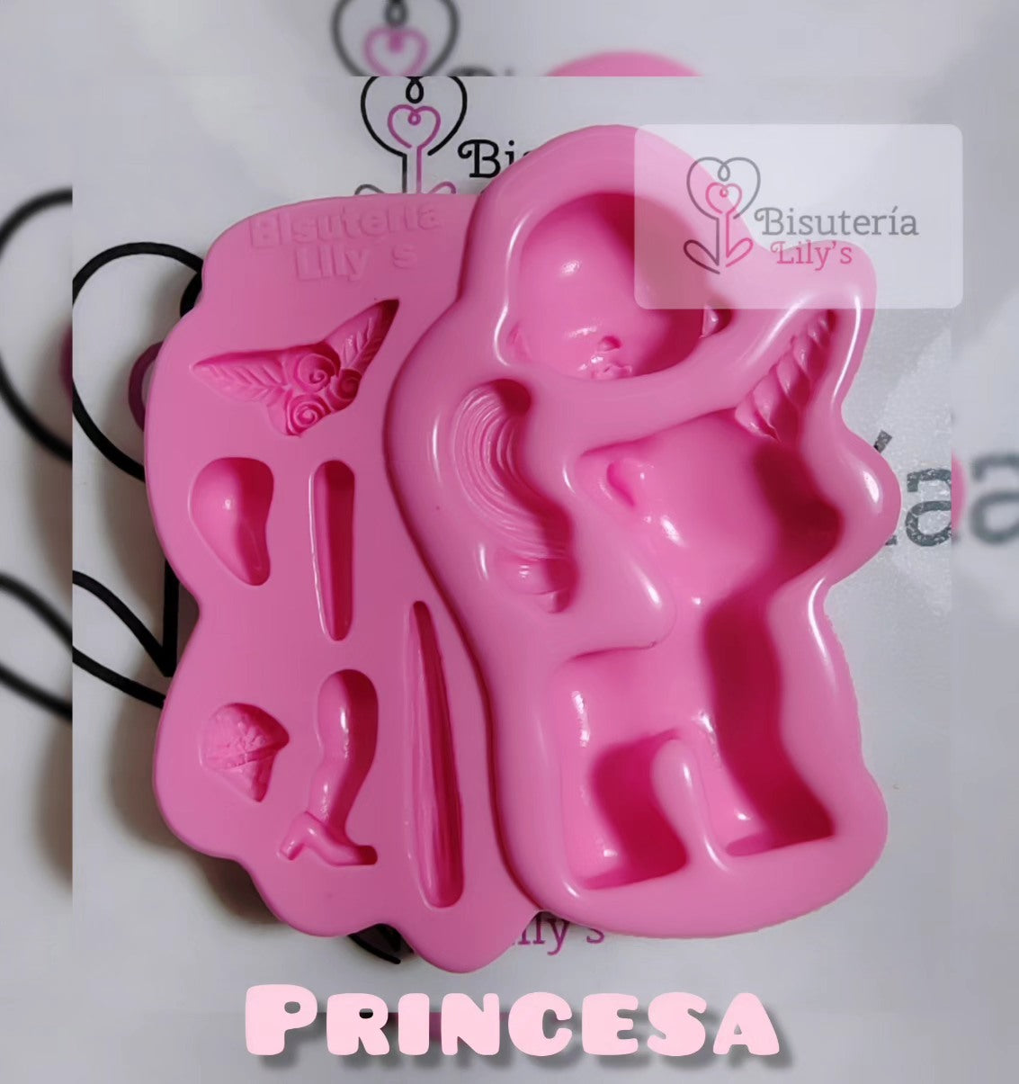 Molde de Silicon Princesa. Coleccion Ternuritas Bisuteria Lily's