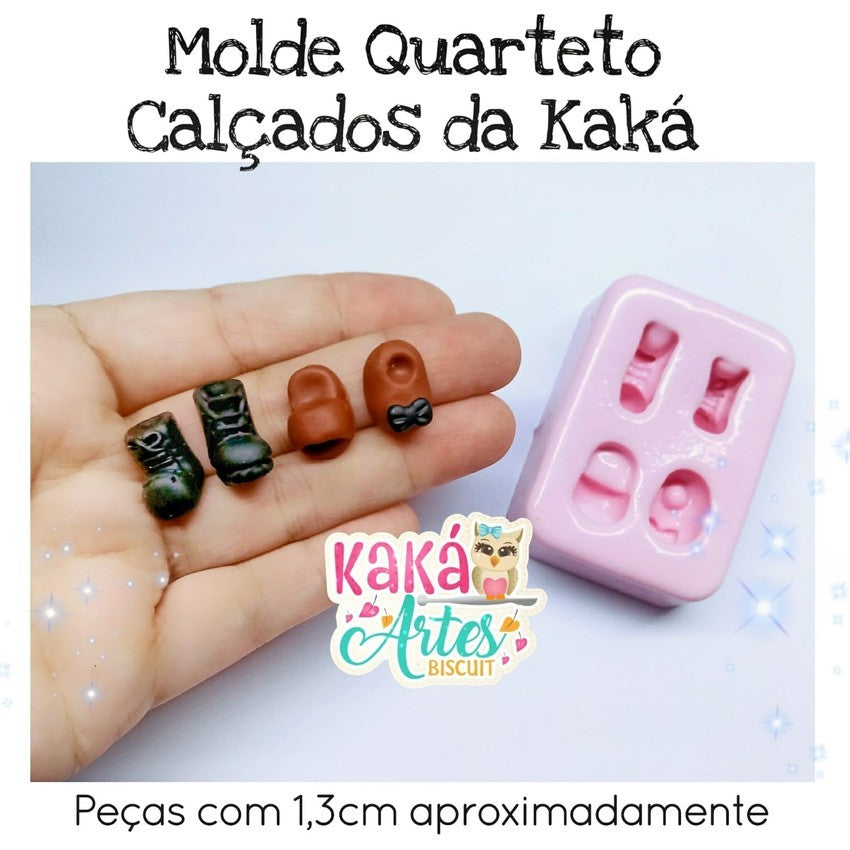 Molde de Silicon Quarteto de Calcados da Kaka