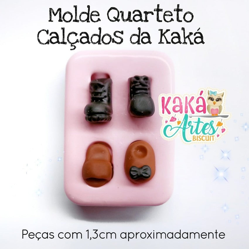 Molde de Silicon Quarteto de Calcados da Kaka