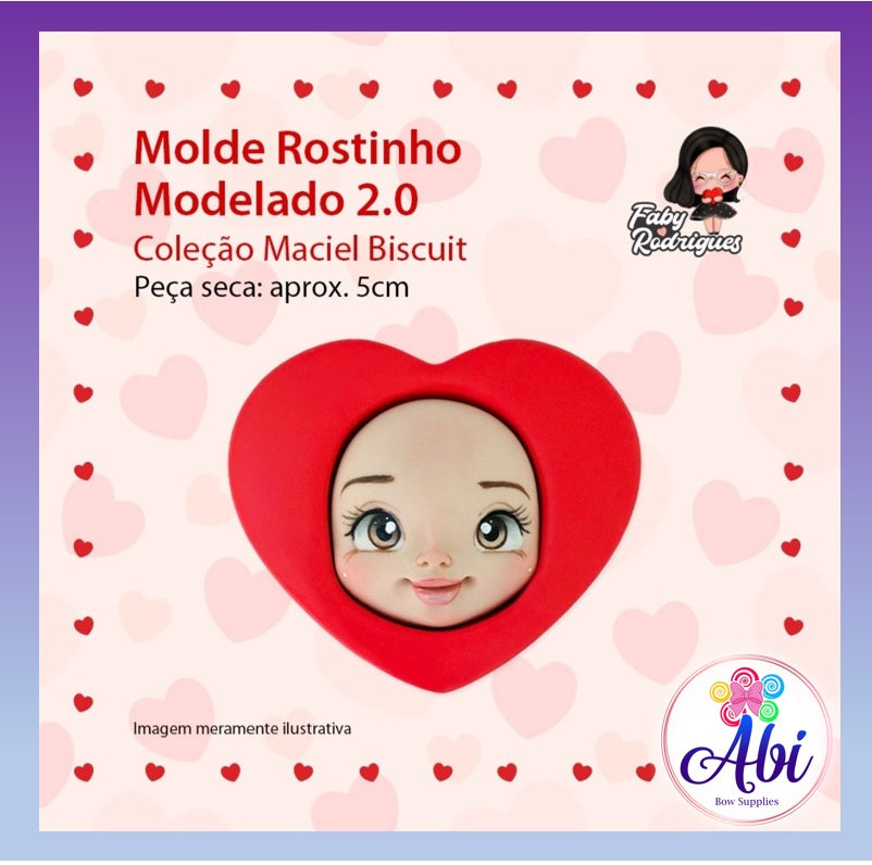 Molde de Silicon Rostinho Modelado 2.0 Faby Rodrigues