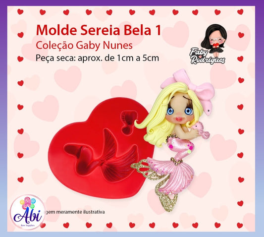 Molde de Silicon Sereia Bela / Sirena Bella 1 FR