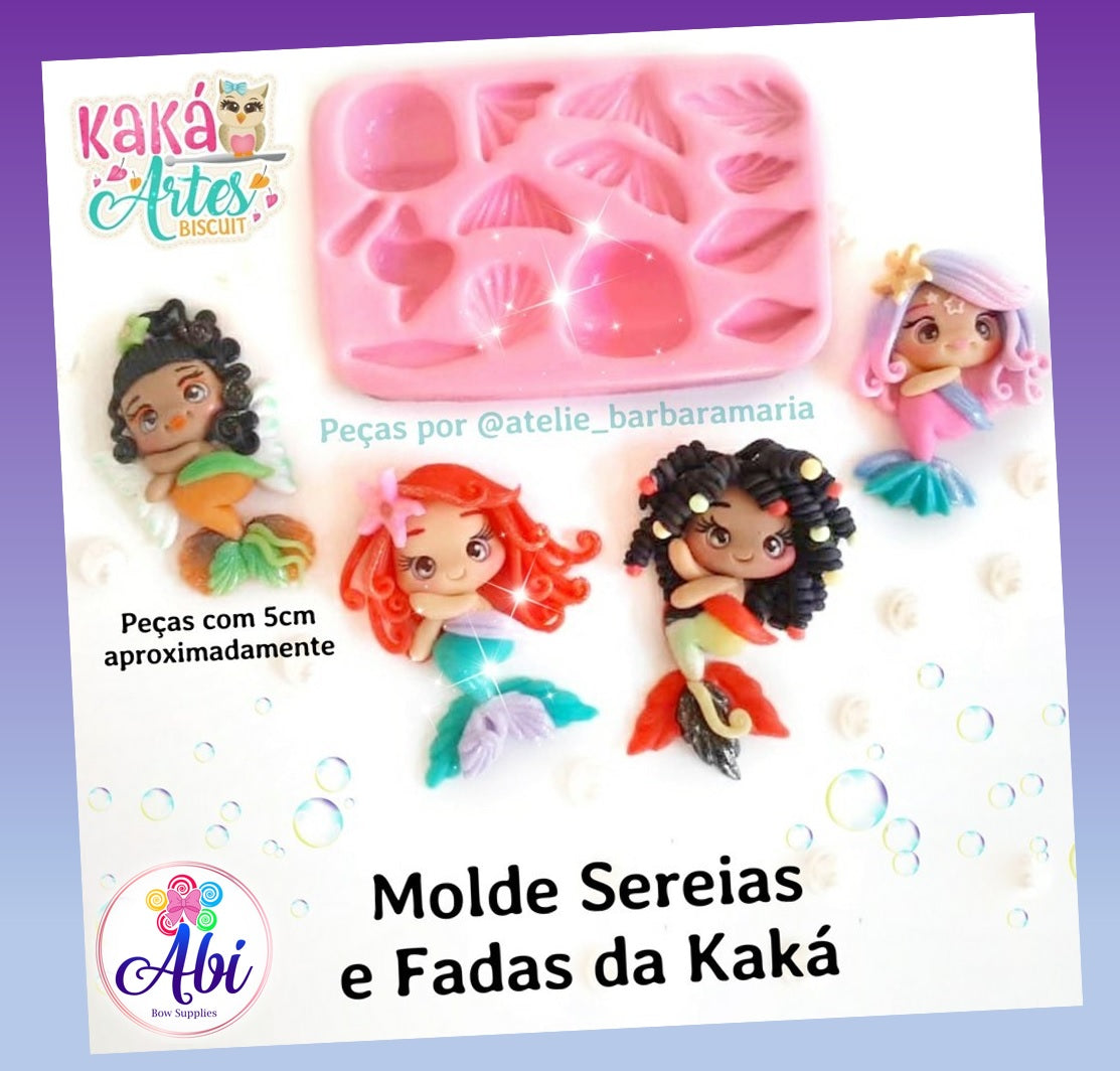 Molde de Silicon Sereias e Fadas da Kaka