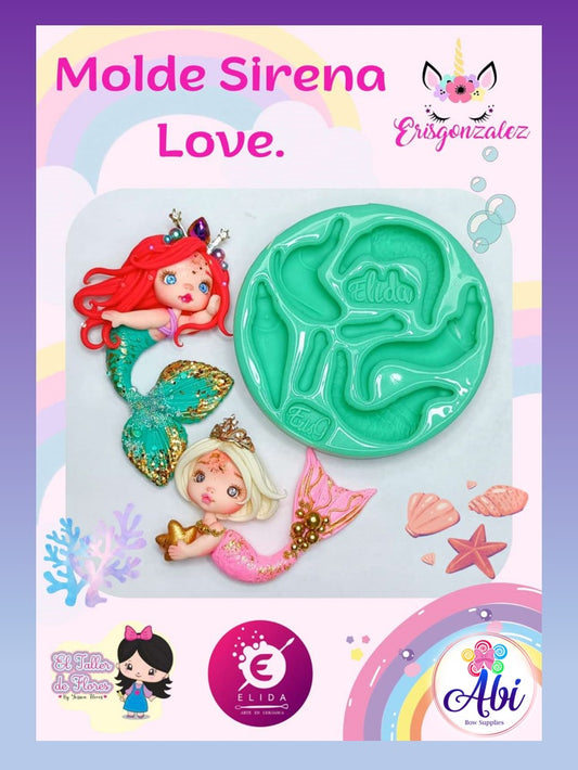 Molde de Silicon Sirena Love ErisGonzalez