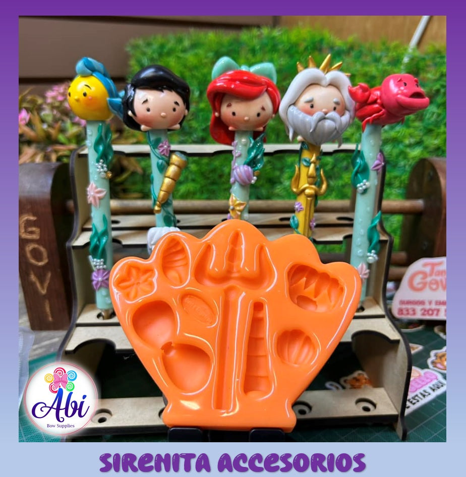 Molde de Silicon Sirenita Accesorios Trigueros Flex