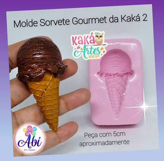 Molde de Silicon Sorvete Gourmet da Kaka.
