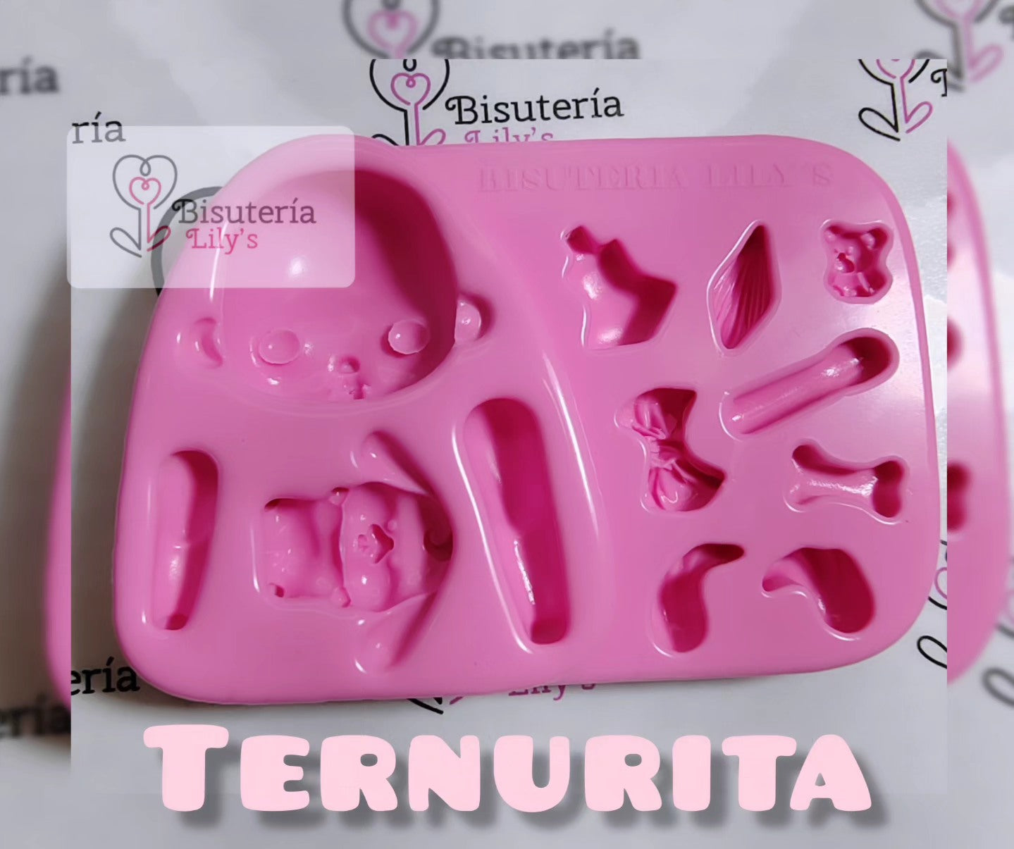 Molde de Silicon Ternurita. Coleccion Ternuritas Bisuteria Lily's
