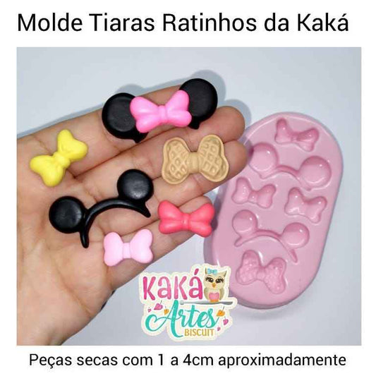 Molde de Silicon Tiaras Ratinhos KK