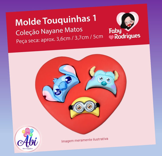 Molde de Silicon Touquinhas 1. Faby Rodrigues