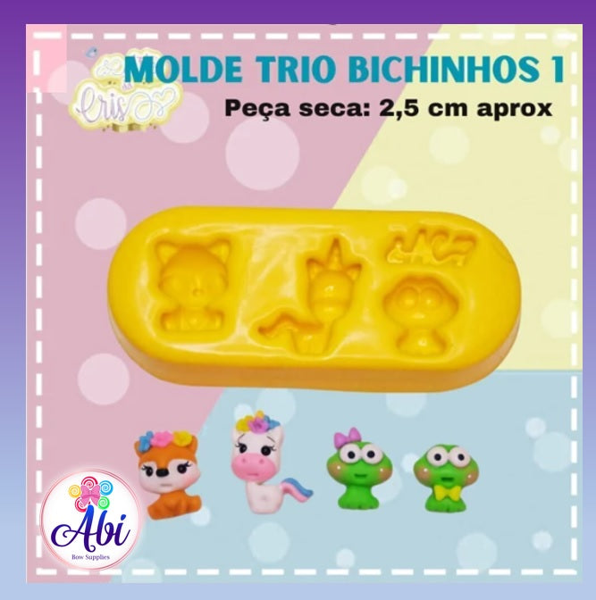 Molde de Silicon Trio Bichinhos 1 AC