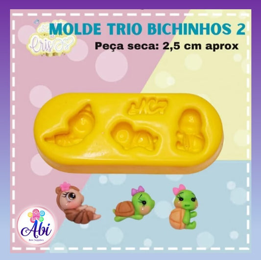 Molde de Silicon Trio Bichinhos 2 AC