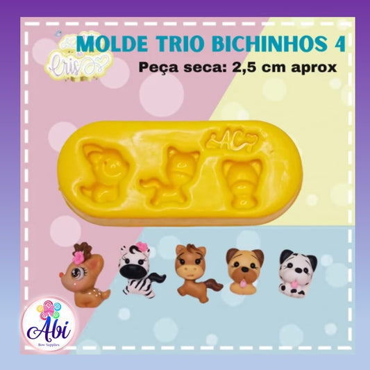 Molde de Silicon Trio Bichinhos 4 AC