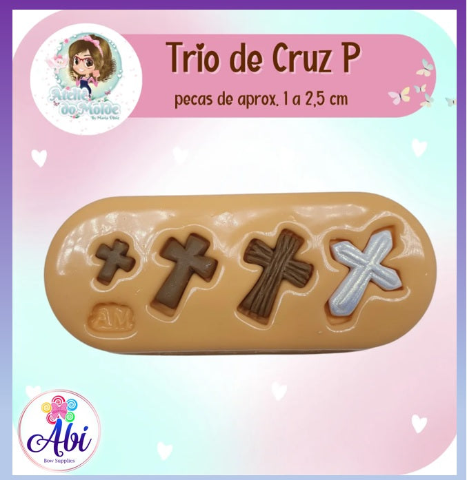 Molde de Silicon Trio de Cruz P AdM