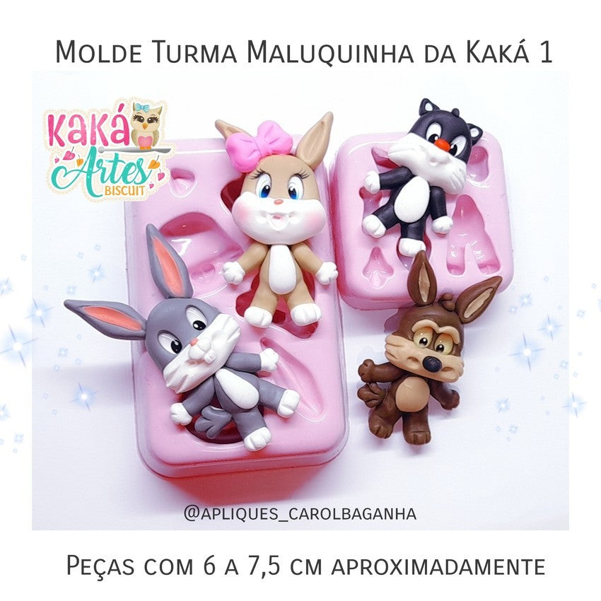 Molde de Silicon Turma Maluquinha da Kaka 1