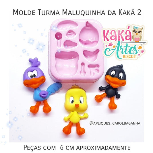 Molde de Silicon Turma Maluquinha da Kaka 2
