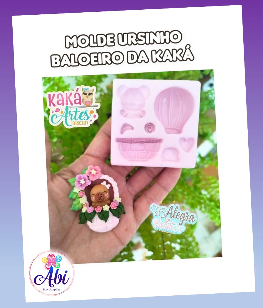 Molde de Silicon Ursinho Baloeiro da Kaka