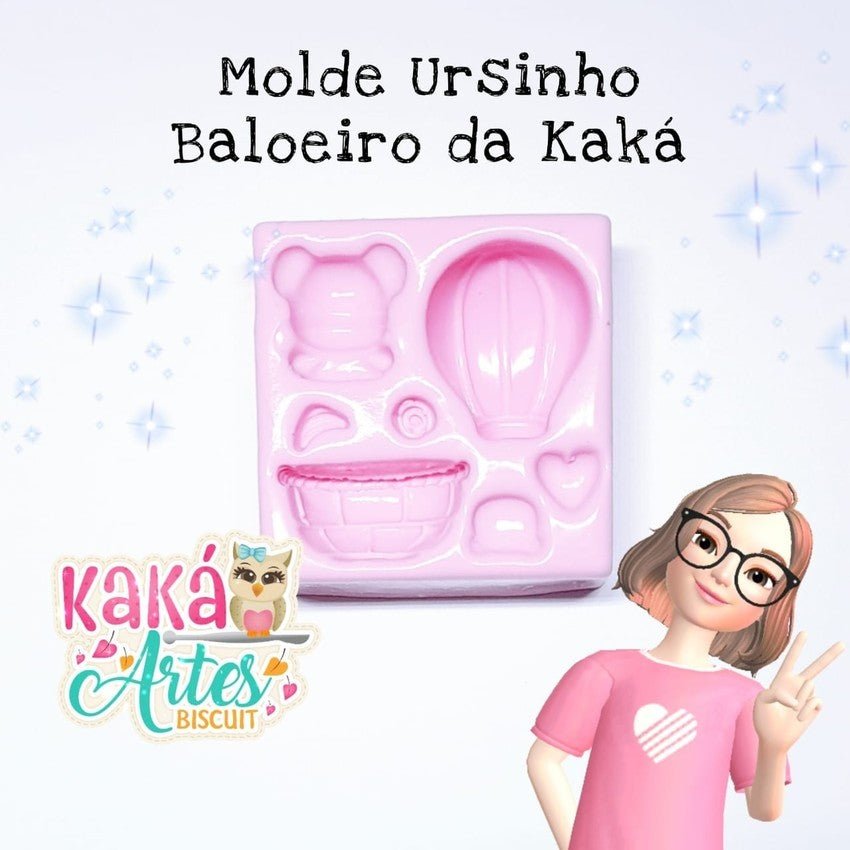 Molde de Silicon Ursinho Baloeiro da Kaka
