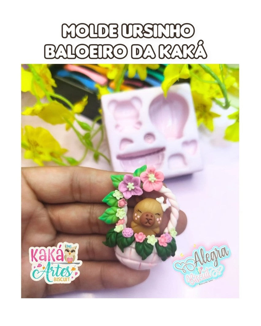 Molde de Silicon Ursinho Baloeiro da Kaka