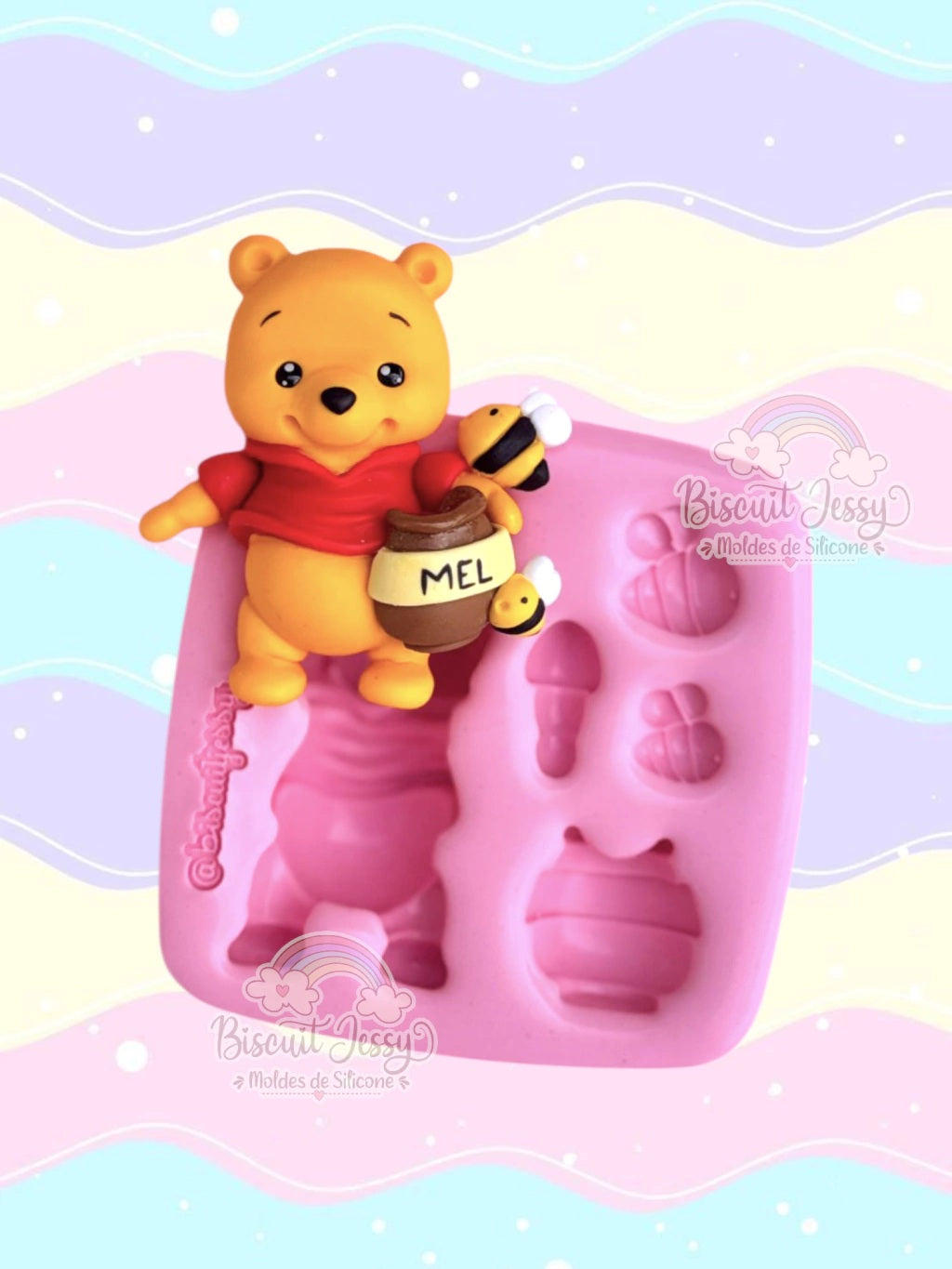 Molde de Silicon Ursinho Pooh. Biscuit Jessy