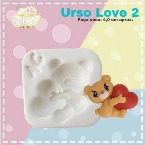 Molde de Silicon Urso Love 2 AC