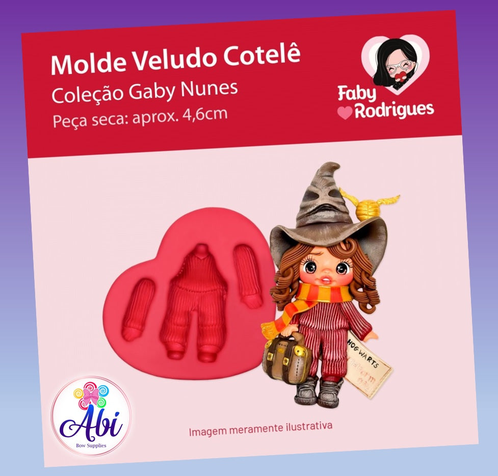 Molde de Silicon Vestido Cotele. Faby Rodrigues