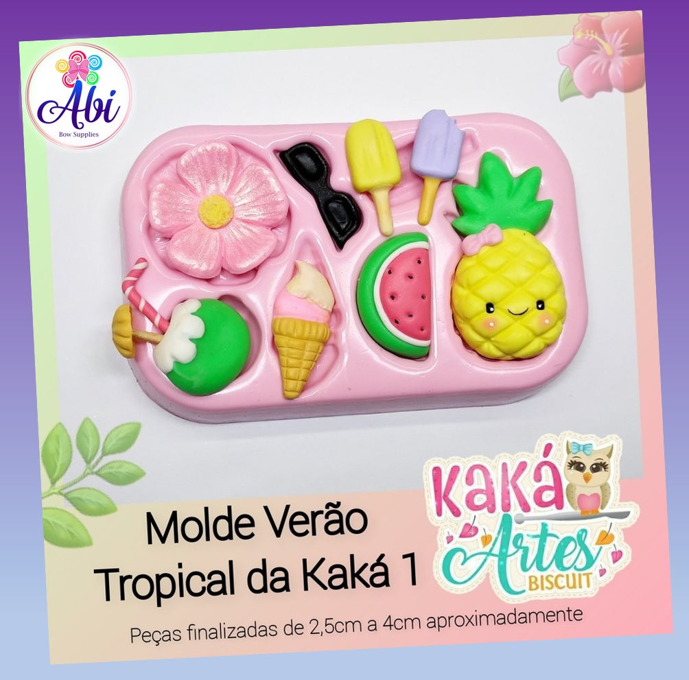 Molde de Silicon Verao Tropical da Kaka 1
