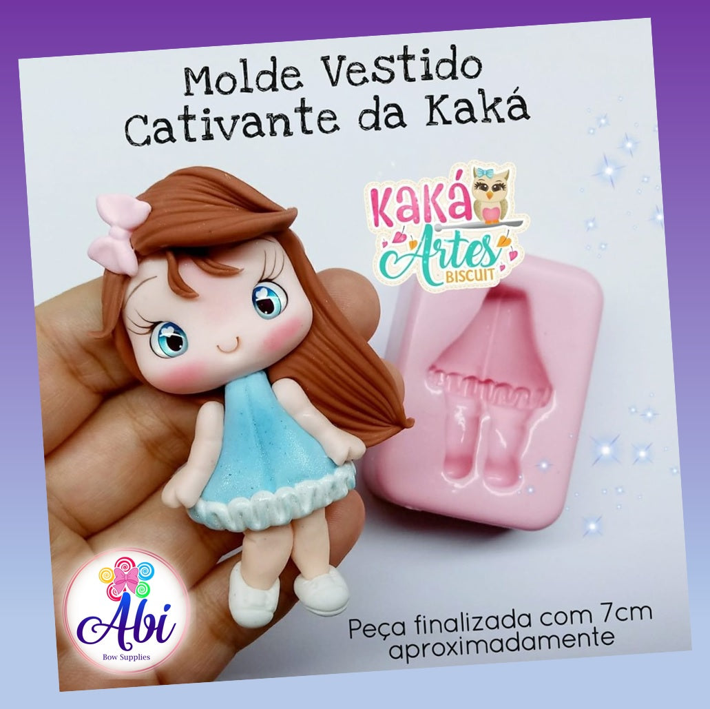 Molde de Silicon Vestido Cativante da Kaka